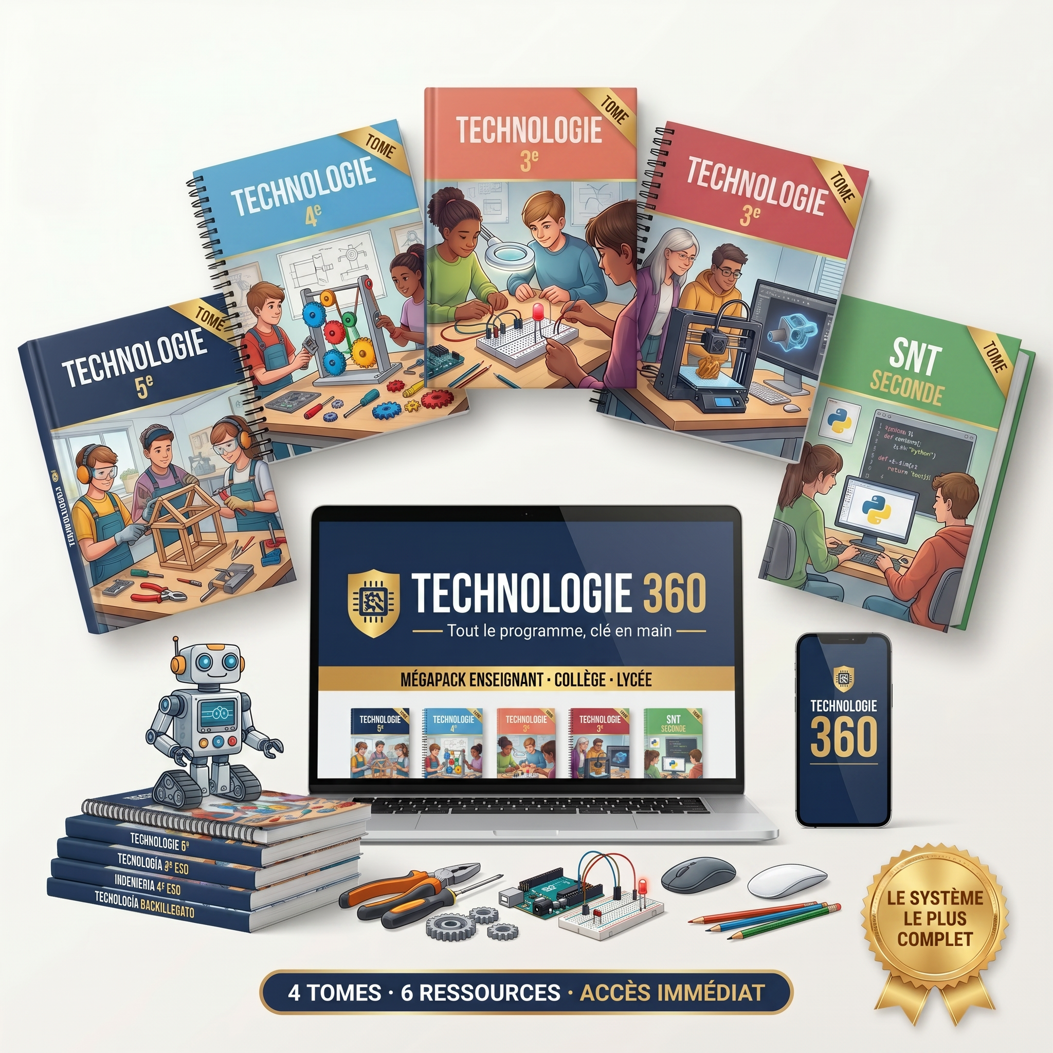 Technologie 360 — Le système complet pour enseigner la Technologie au collège